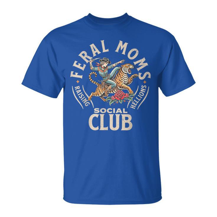 Feral Moms Social Club Vintage Feral Summer Mom T-Shirt