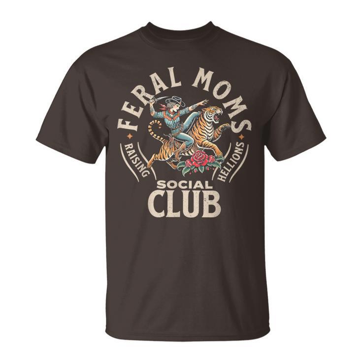 Feral Moms Social Club Vintage Feral Summer Mom T-Shirt