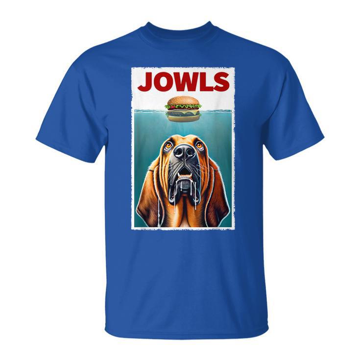 Bloodhound And Hamburger Parody Jowls Dog Lover T-Shirt