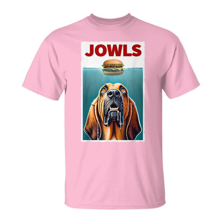 Bloodhound And Hamburger Parody Jowls Dog Lover T-Shirt