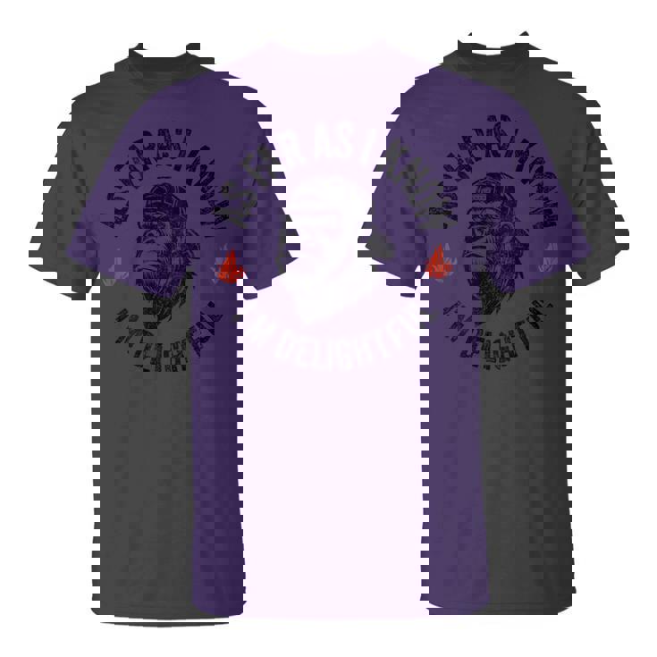 As Far As I Know I'm Delightful Monkey On Back T-Shirt