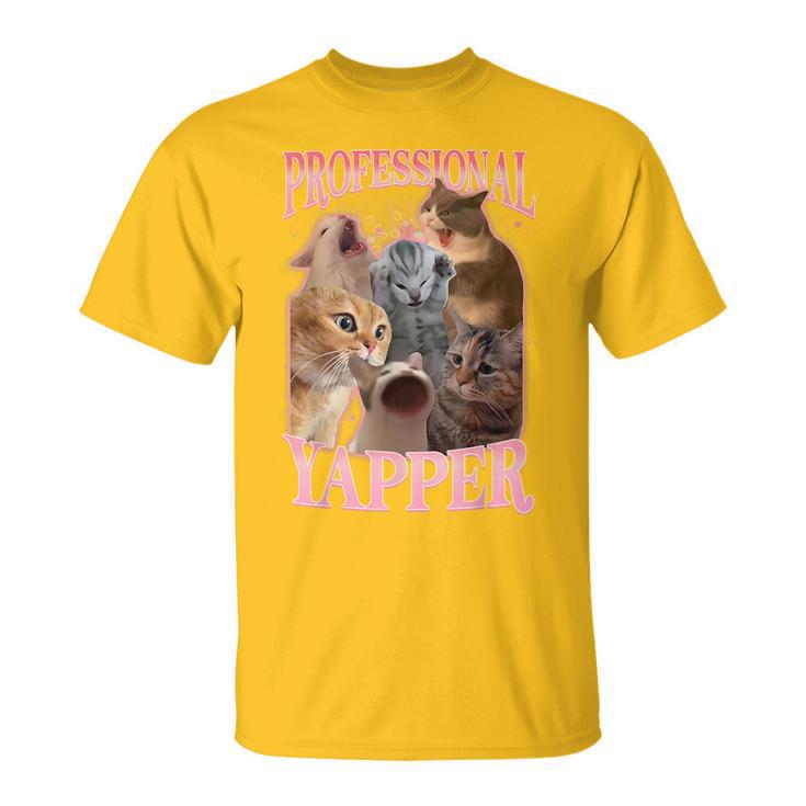 Professional Yapper Cat Meme Humor Saying Vintage T-Shirt
