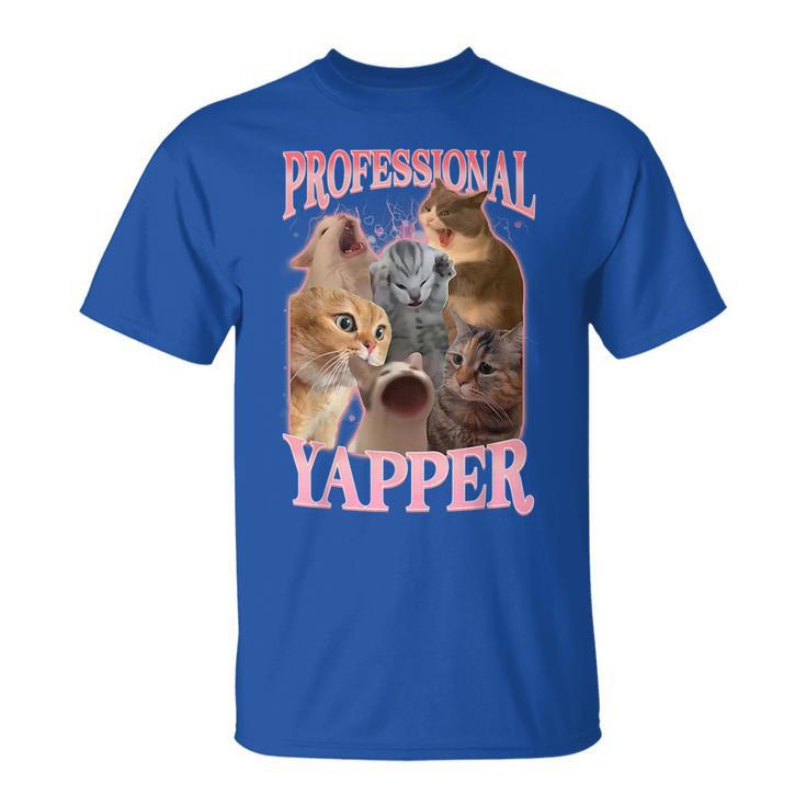Professional Yapper Cat Meme Humor Saying Vintage T-Shirt