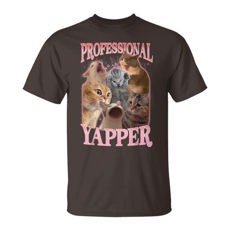 Professional Yapper Cat Meme Humor Saying Vintage T-Shirt