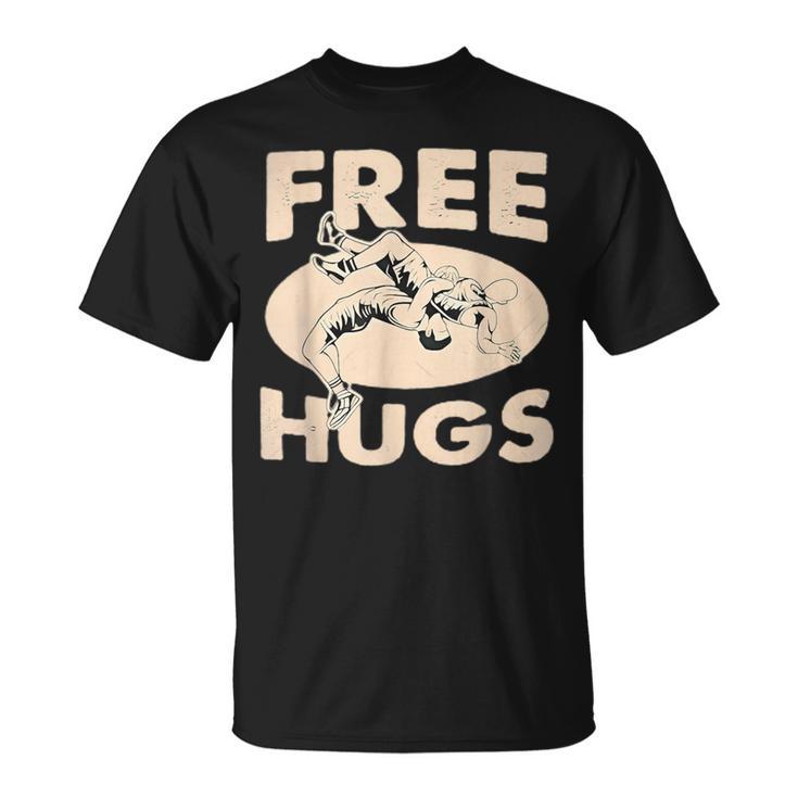 Wrestling Free Hugs Wrestling Boys T-Shirt