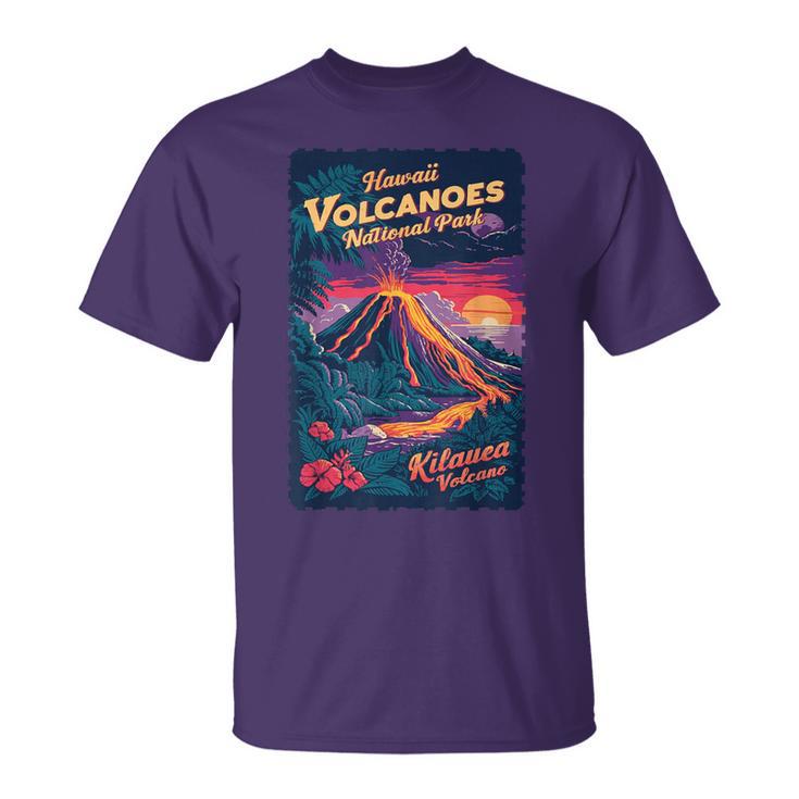 Hawaii Volcanoes National Park Usa Vintage Kilauea Travel T-Shirt