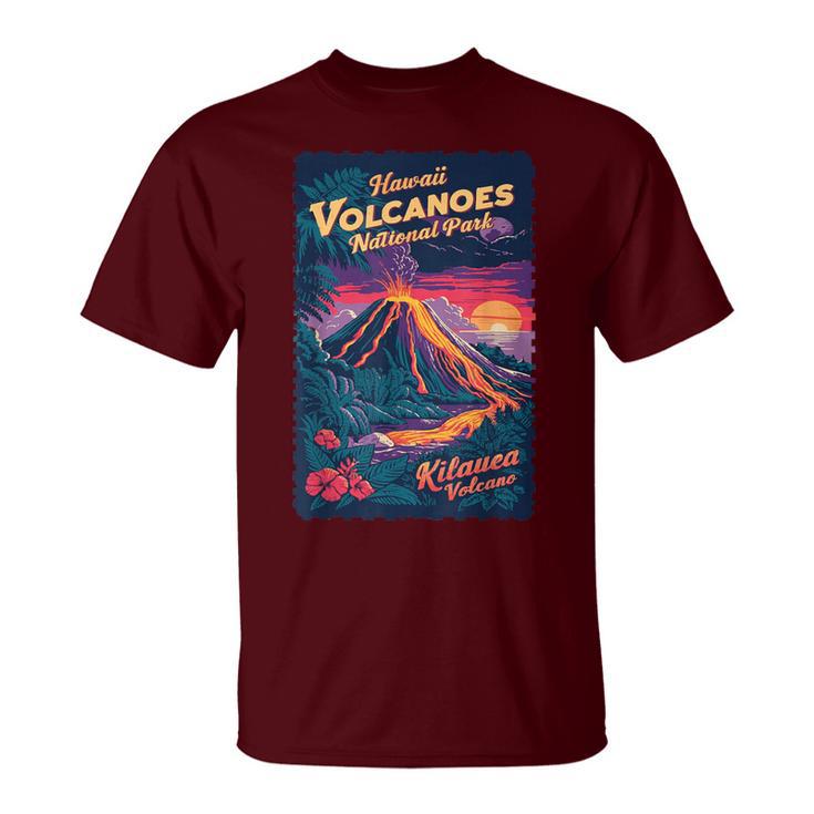 Hawaii Volcanoes National Park Usa Vintage Kilauea Travel T-Shirt