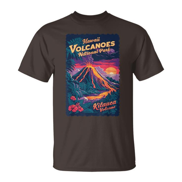 Hawaii Volcanoes National Park Usa Vintage Kilauea Travel T-Shirt