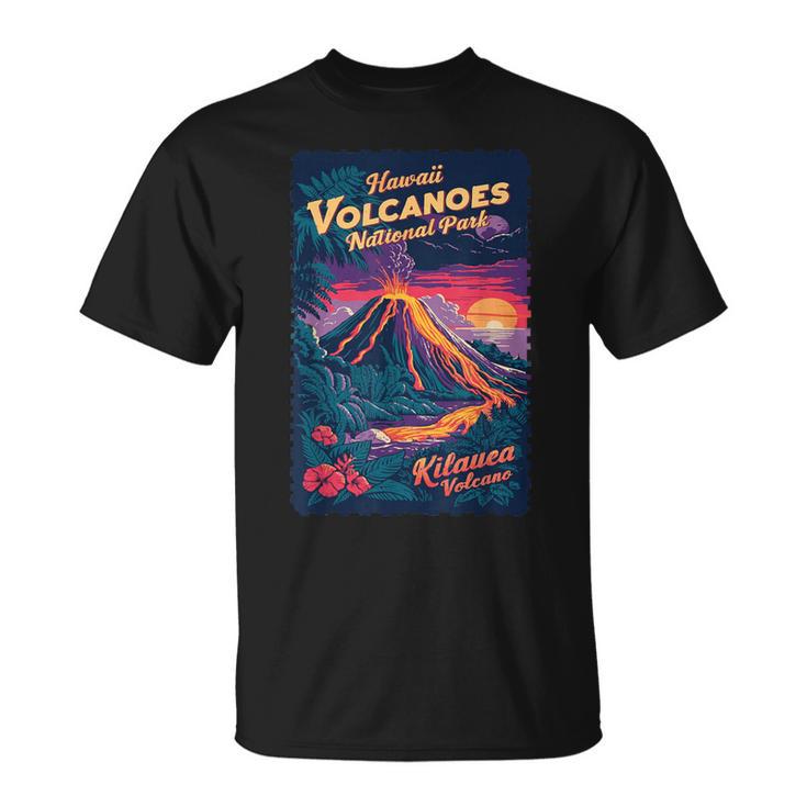 Hawaii Volcanoes National Park Usa Vintage Kilauea Travel T-Shirt