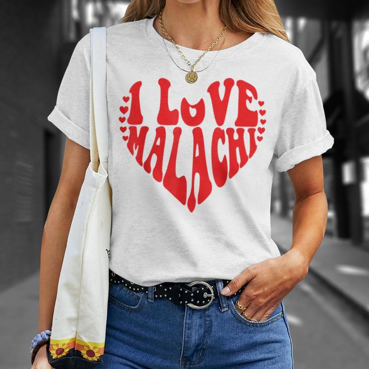 I Heart Malachi First Name I Love Malachi Groovy T-Shirt
