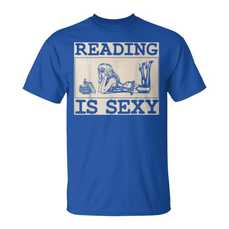 Hot Pin Up Girl Comic Book Vintage Reading Is Sexy T-Shirt