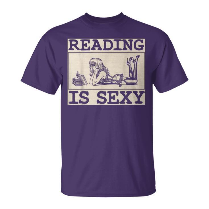 Hot Pin Up Girl Comic Book Vintage Reading Is Sexy T-Shirt