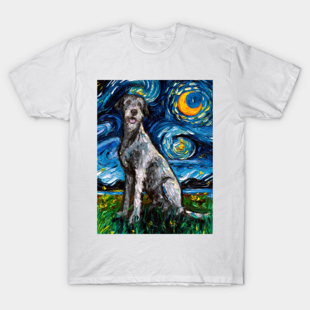 Irish Wolfhound Starry Night T-Shirt