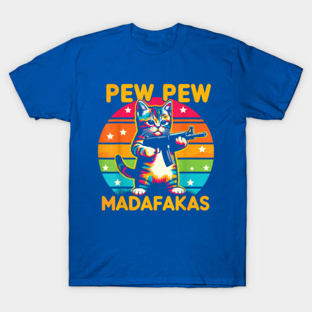 Pew Pew Cat Gaming Cat T-Shirt