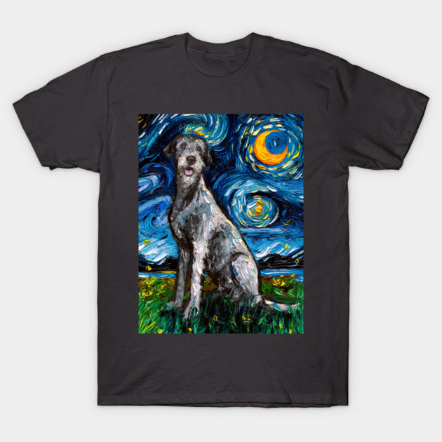 Irish Wolfhound Starry Night T-Shirt