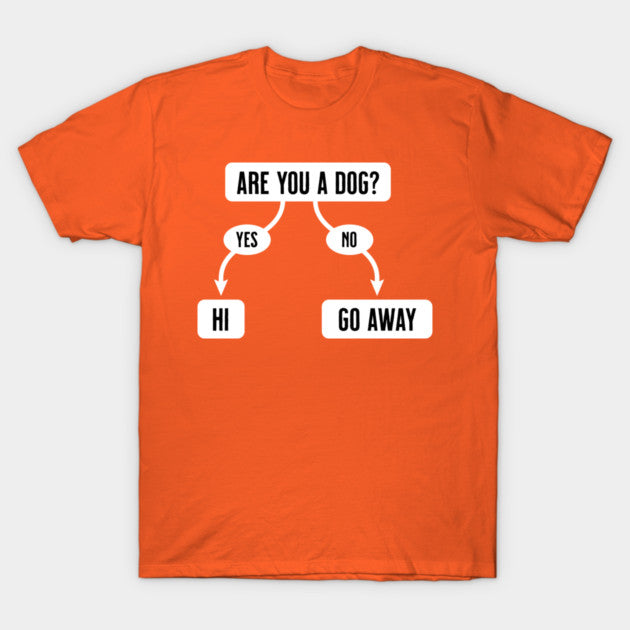 Are You A Dog - Funny, Cute Flowchart T-Shirt