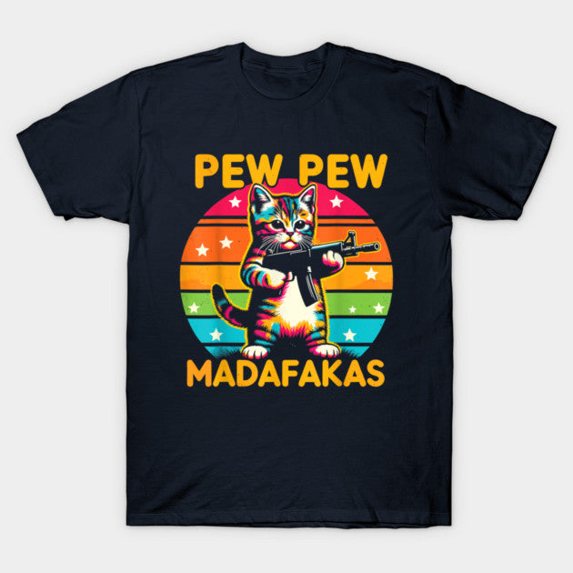 Pew Pew Cat Gaming Cat T-Shirt