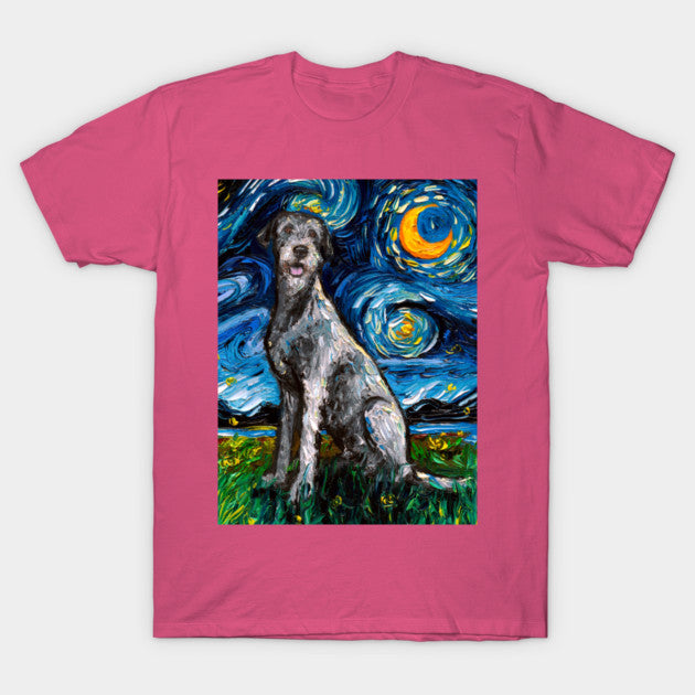 Irish Wolfhound Starry Night T-Shirt