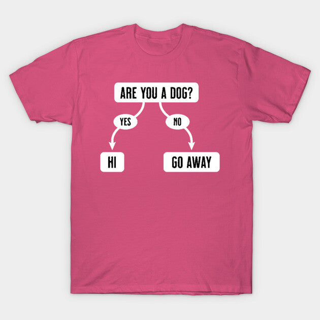 Are You A Dog - Funny, Cute Flowchart T-Shirt