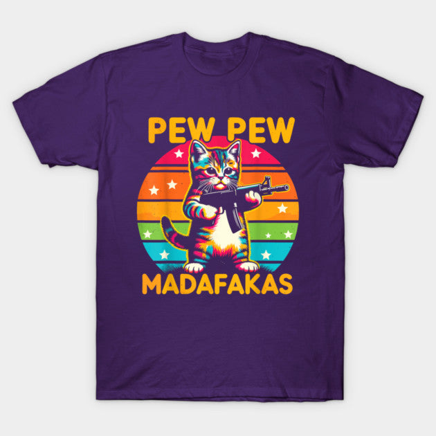 Pew Pew Cat Gaming Cat T-Shirt