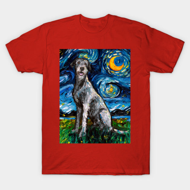 Irish Wolfhound Starry Night T-Shirt