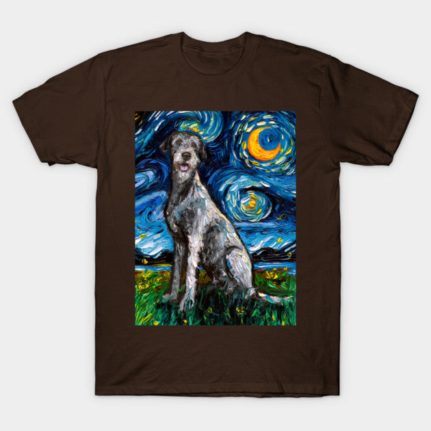 Irish Wolfhound Starry Night T-Shirt
