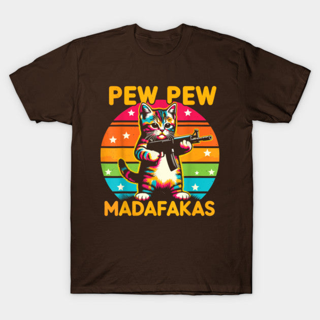 Pew Pew Cat Gaming Cat T-Shirt