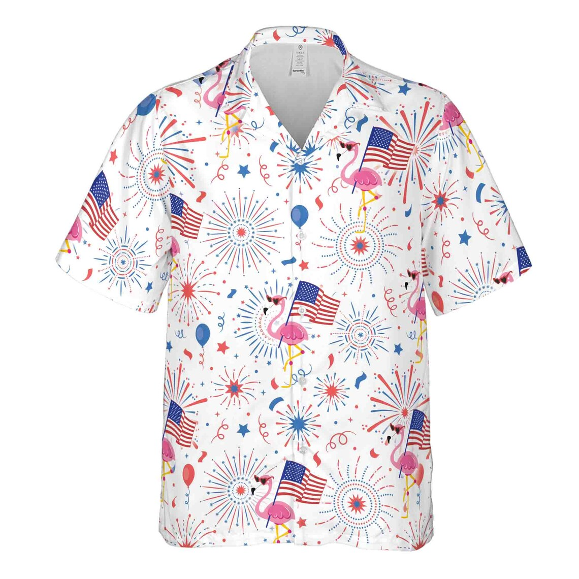 Independence Day Happy Birdie With America Flag Hawaiian Shirt (S-5XL)