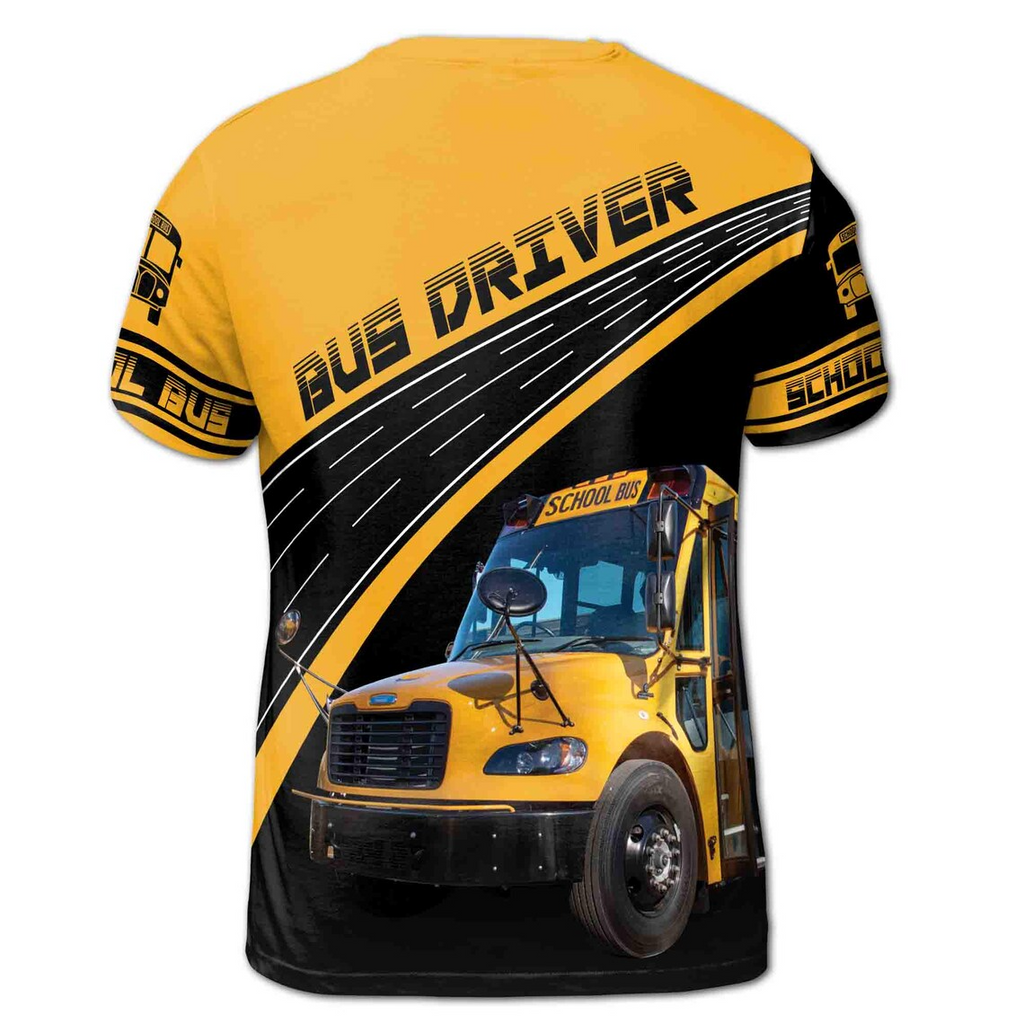 Custom Name School Bus Bus Driver Men's 3D T-shirt (S-5Xl)
