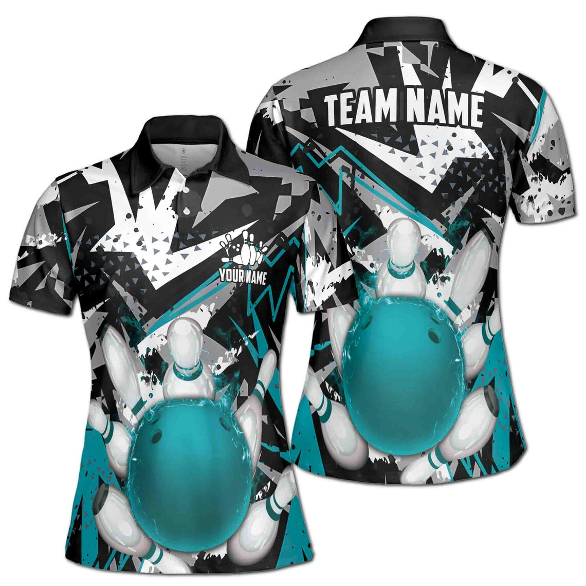 Personalized Bowling Strike Bowling Pin Women's Polo Shirt (S-5XL)