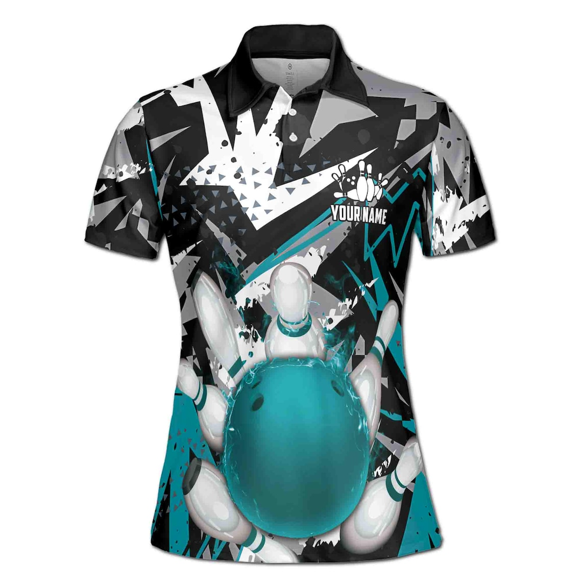 Personalized Bowling Strike Bowling Pin Women's Polo Shirt (S-5XL)