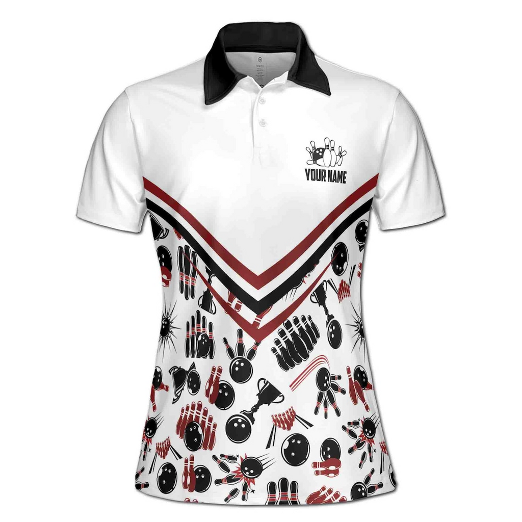 Personalized Bowling Pattern Women's Polo Shirt (S-5XL)