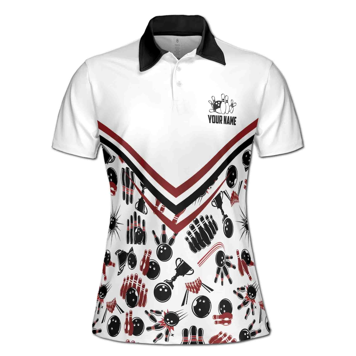 Personalized Bowling Pattern Women's Polo Shirt (S-5XL)