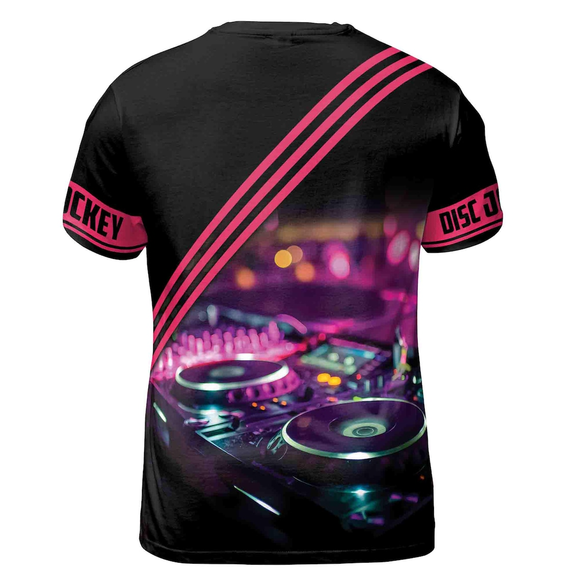 Custom Name Love Music DJ Disc Jockey Men's 3D T-shirt S-5XL
