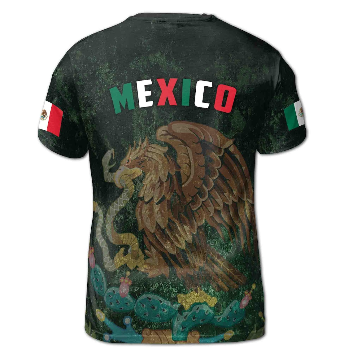 Customize Patriotic Mexico Coat Of Arms Men's 3D T-shirt S-5XL