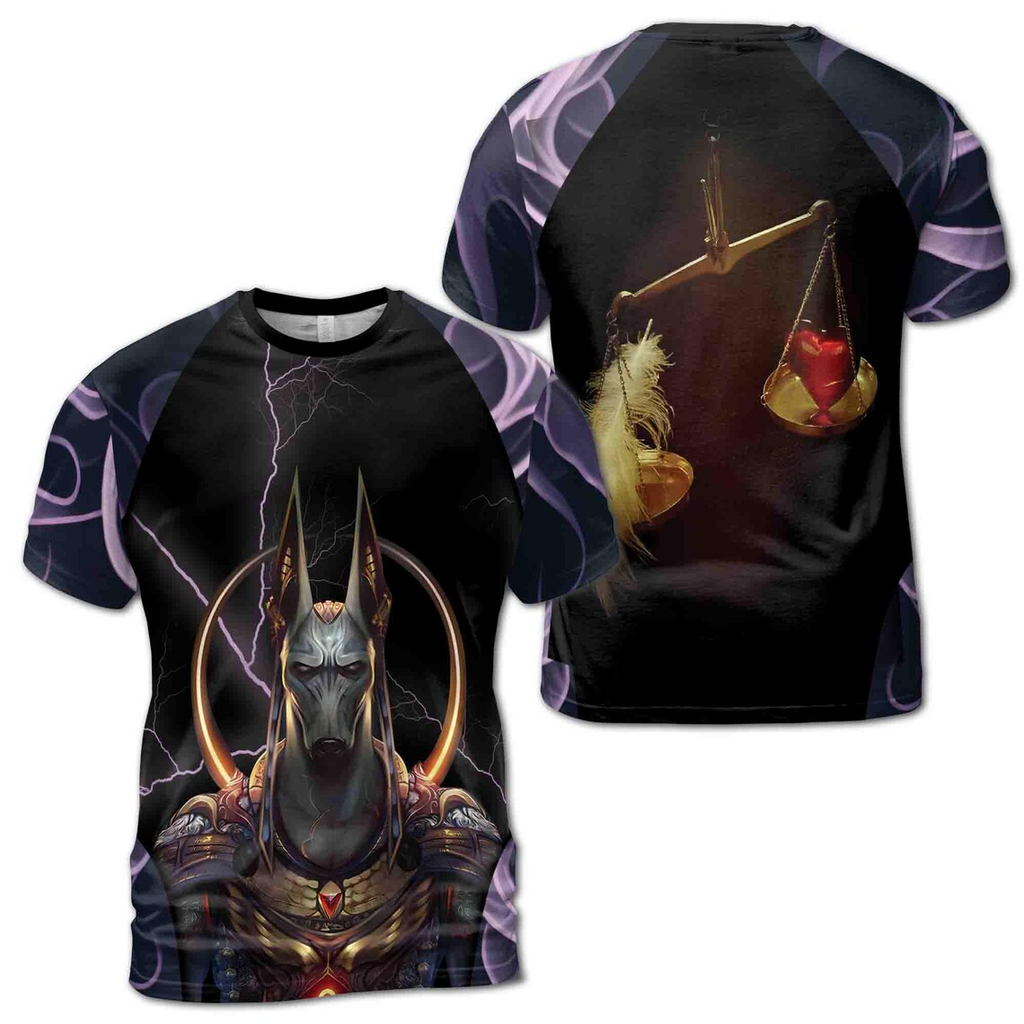 Ancient Egypt Anubis God Grunge Men's 3D T-shirt S-5XL