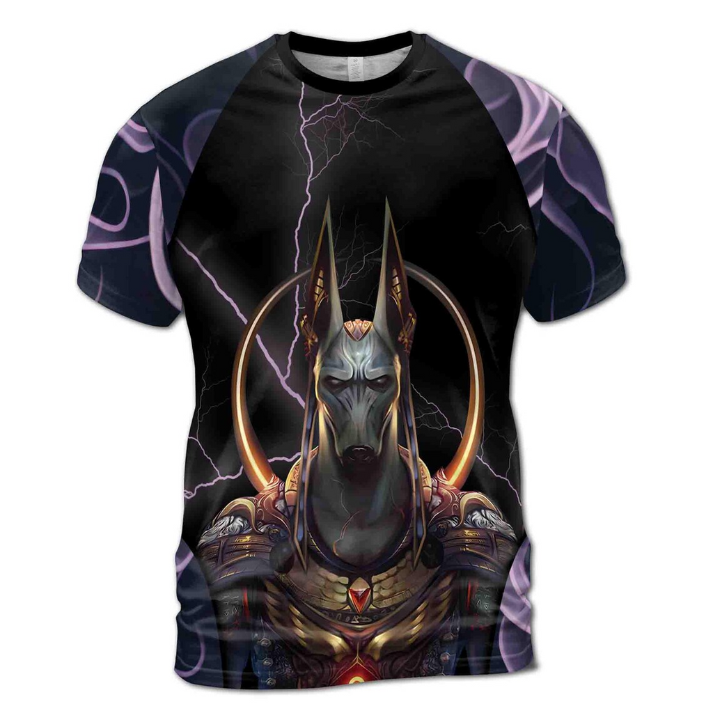 Ancient Egypt Anubis God Grunge Men's 3D T-shirt S-5XL