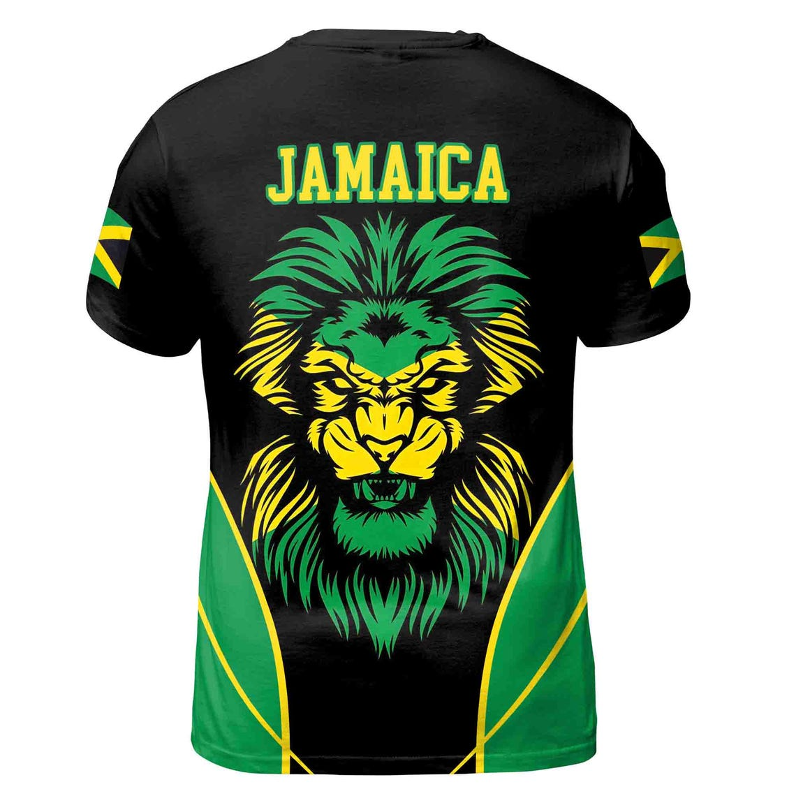Custom Name Patroitic Jamaica Flag Jamaica Lion Men's 3D T-shirt S-5XL
