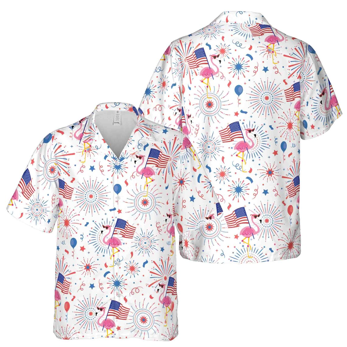Independence Day Happy Birdie With America Flag Hawaiian Shirt (S-5XL)