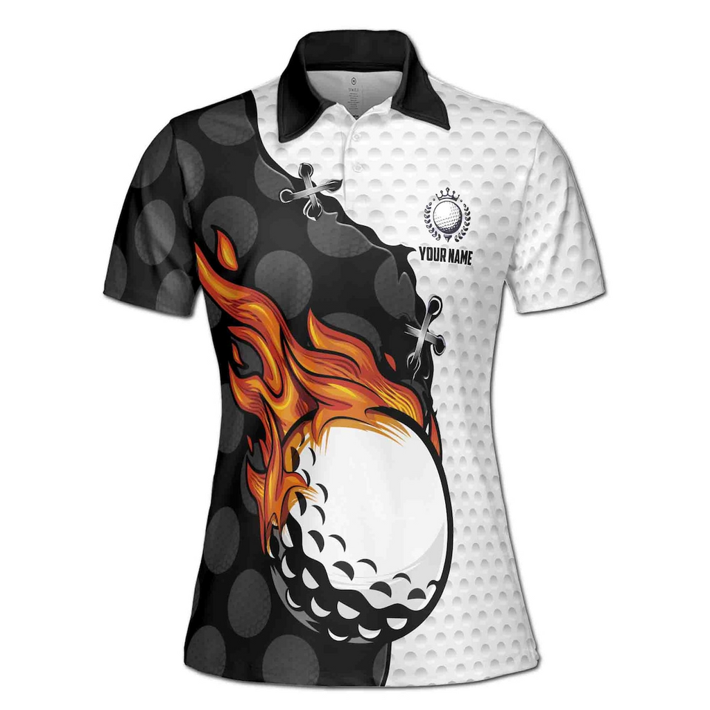 Personalized Animation Golf On Flame Golf Lover Women's Polo Shirt (S-5XL)