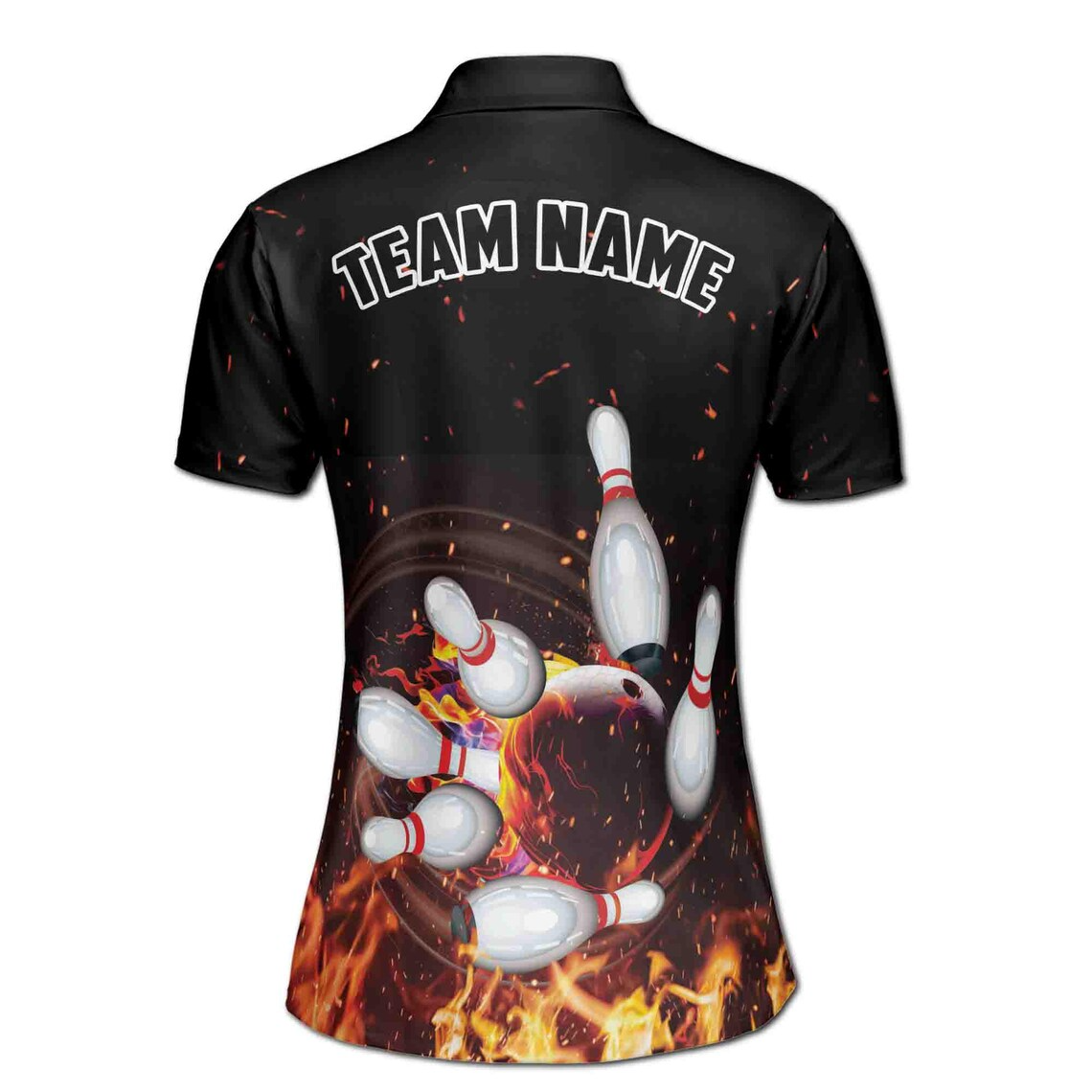 Personalized Blow Up The Fire Bowling On Flame Women's Polo Shirt (S-5XL)