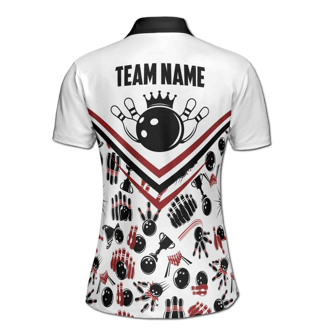 Personalized Bowling Pattern Women's Polo Shirt (S-5XL)