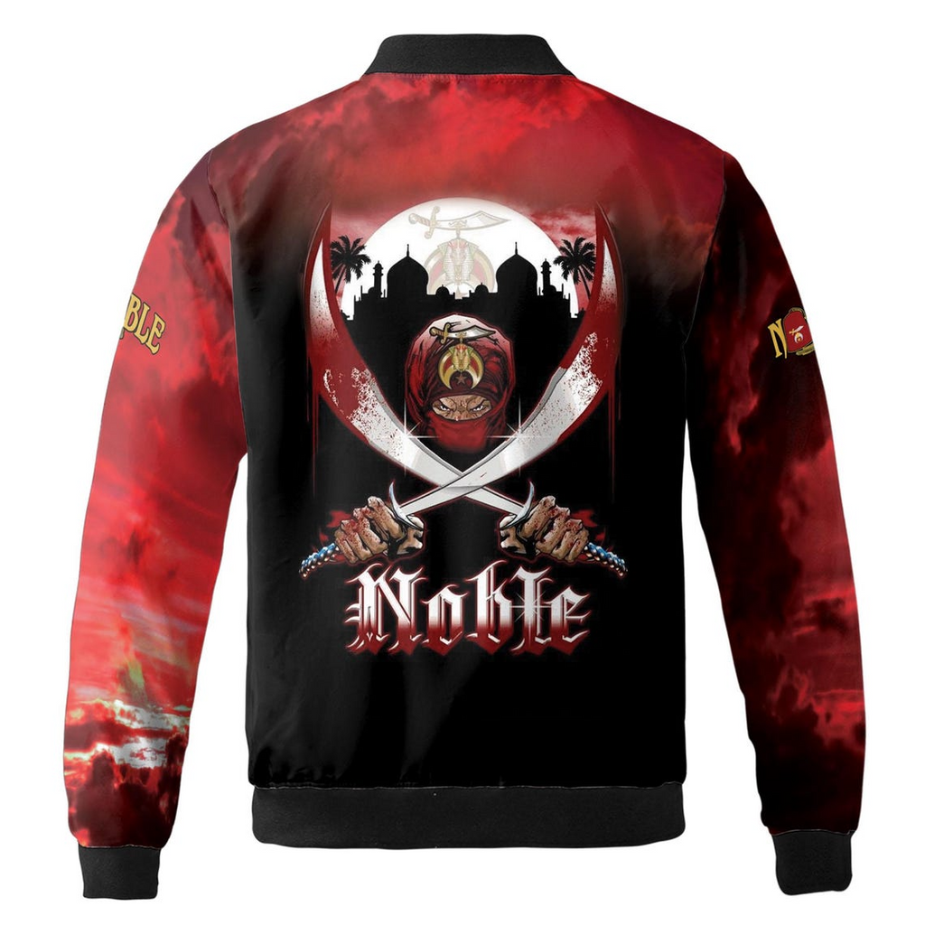 Customized Grunge Noble Shriners Dark Moon Bomber Jacket (S-5XL)