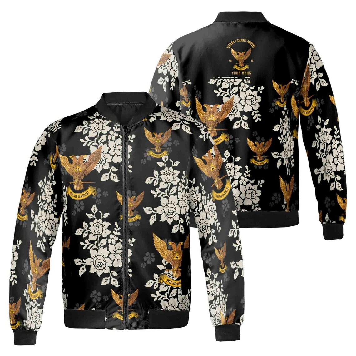 Customized Rite of Scottish 32 Tropical Floral Bomber Jacket (S-5XL)