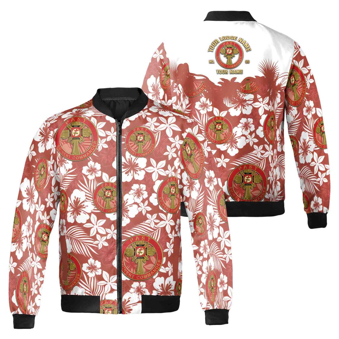 Custom York Rite Past Eminent Commander Masonry Bomber Jacket (S-5XL)