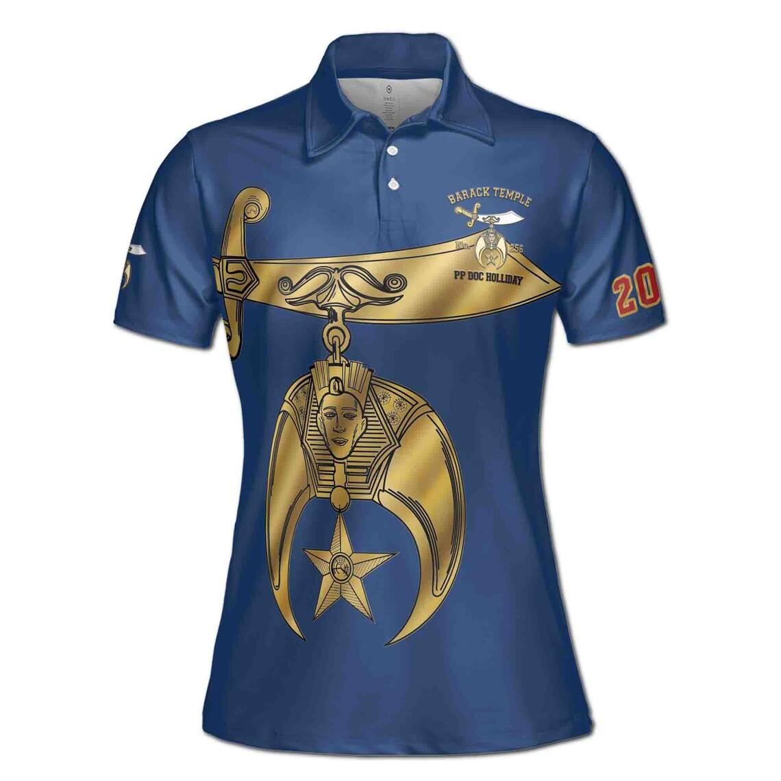Customize Daughters of Sphinx Shriner Emblem, DOS Fraterner Freemasonary Women's Polo Shirt (S-5XL)