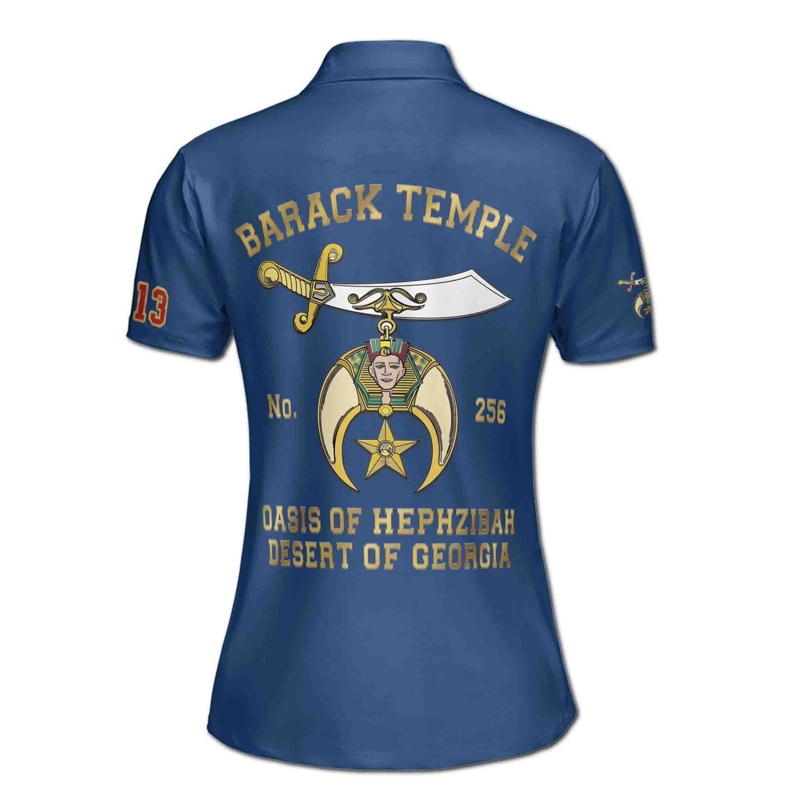 Customize Daughters of Sphinx Shriner Emblem, DOS Fraterner Freemasonary Women's Polo Shirt (S-5XL)