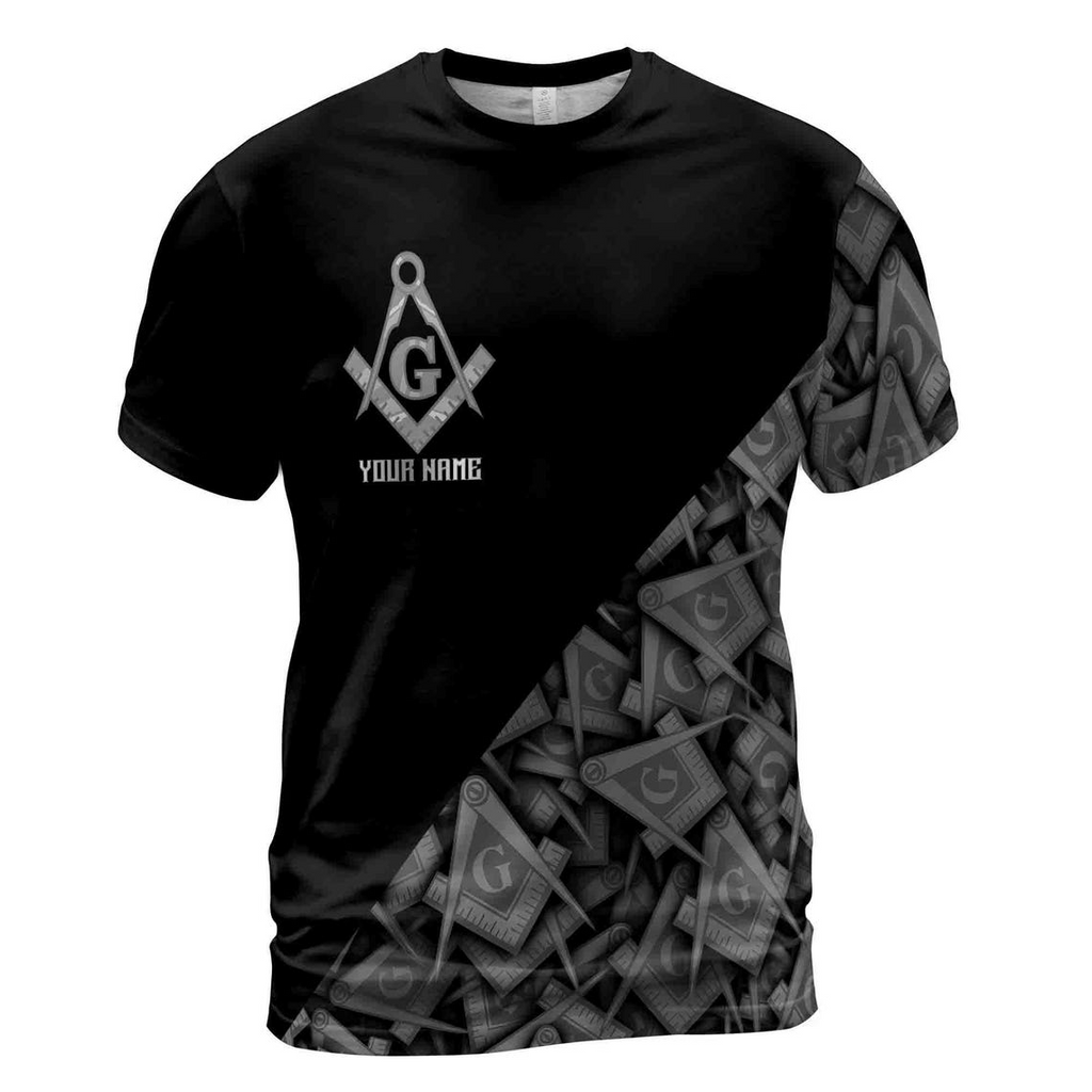 Customized Masonry Master Mason Multi-color Men's 3D T-shirt S-5XL