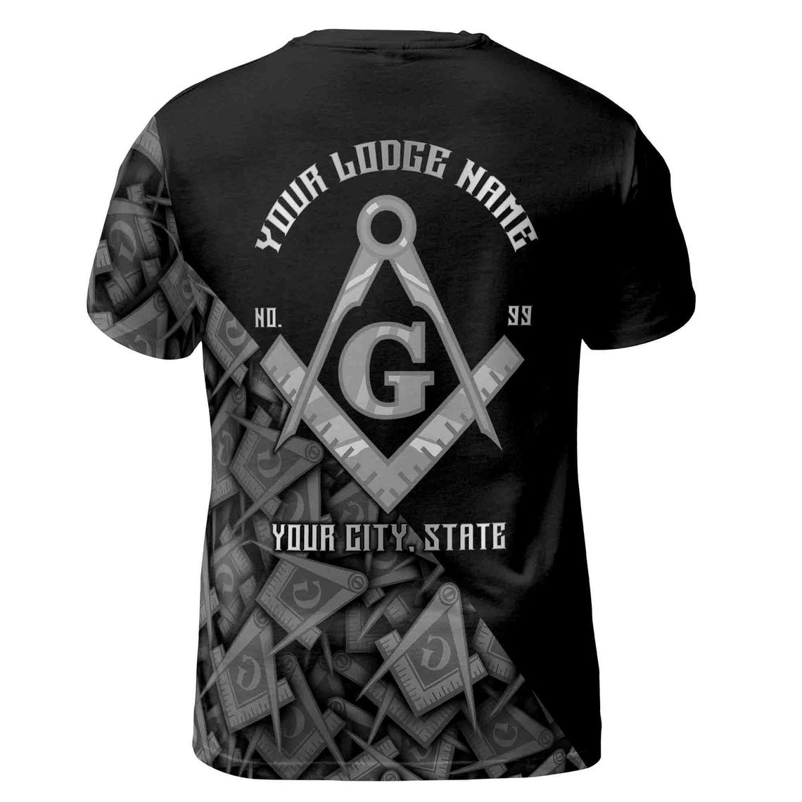 Customized Masonry Master Mason Multi-color Men's 3D T-shirt S-5XL