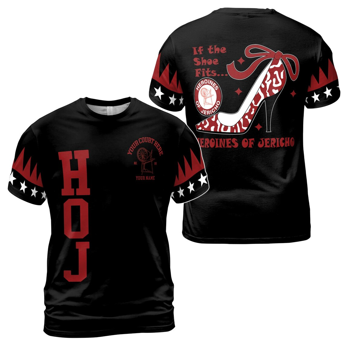 Customized Heroines of Jericho HOJ Sisterhood Men's 3D T-shirt S-5XL
